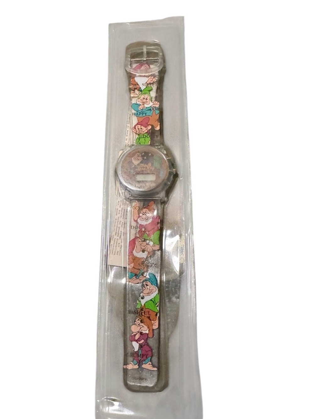 Vintage Disney Snow White & the Seven Dwarfs LCD Watch - Factory Sealed- NOS
